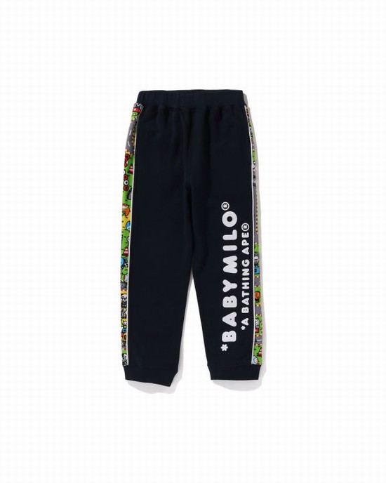 Pantalones Deportivos Bape Milo Carreras Niños Azul Marino Azules | 642705-XDY