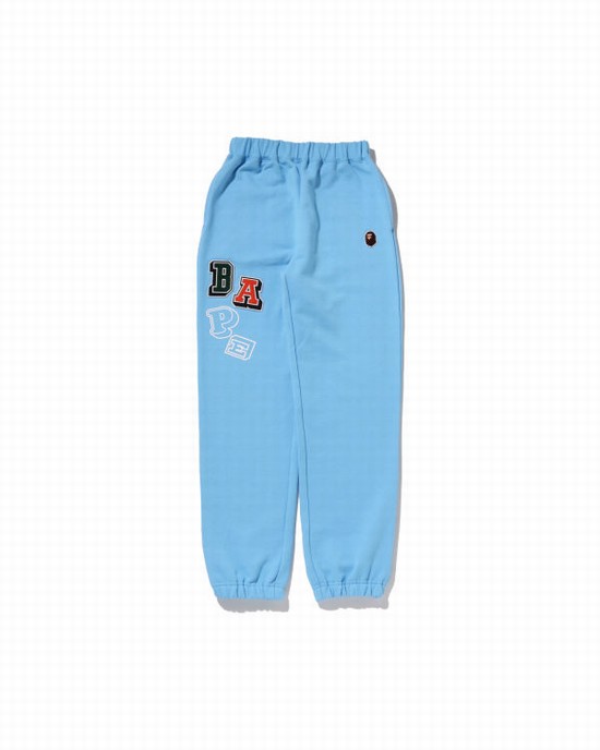 Pantalones Deportivos Bape Multi Fonts JR Niños Azules | 130529-ATL