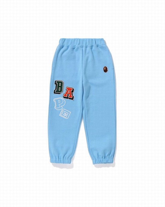 Pantalones Deportivos Bape Multi Fonts Niños Azules | 209385-WUN