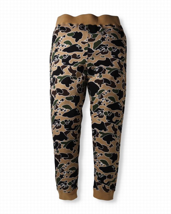 Pantalones Deportivos Bape STA Camo Hombre Kaki Oscuro | 160382-ZIN