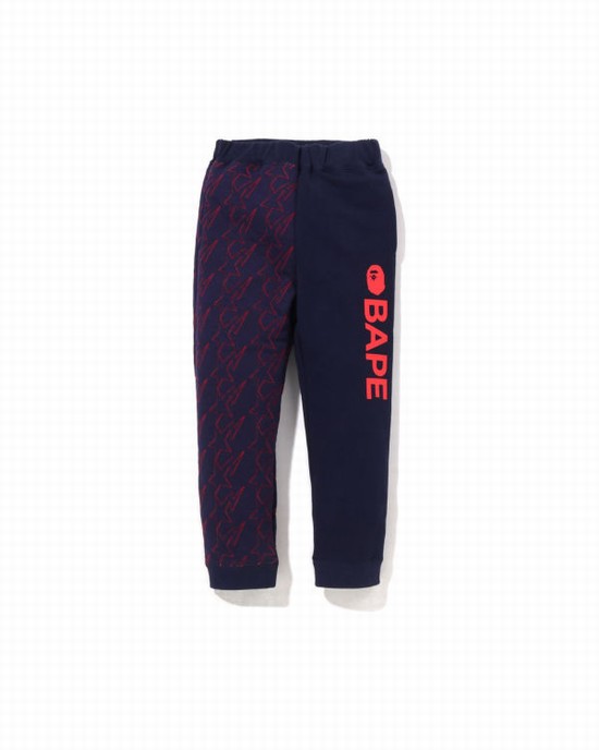 Pantalones Deportivos Bape STA Quilting Niños Azules | 746925-KRB