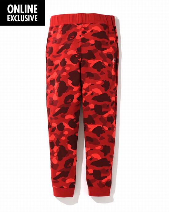 Pantalones Jogger Bape Color camo One Point silm Hombre Rojos Claro | 185276-VAQ