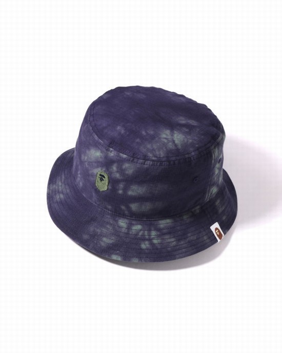 Sombreros Bape Tie Dye One Point Bucket Hombre Morados | 461928-QSK