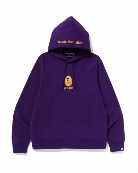 Sudadera Con Capucha Bape A Bathing Ape Pullover Hombre Morados | 062354-RPU