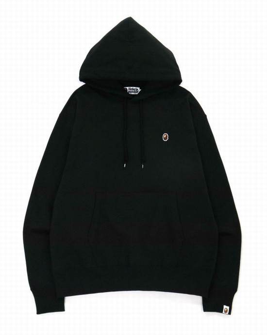 Sudadera Con Capucha Bape Ape Head One Point Relaxed Fit L/S Hombre Negros | 309485-KHB