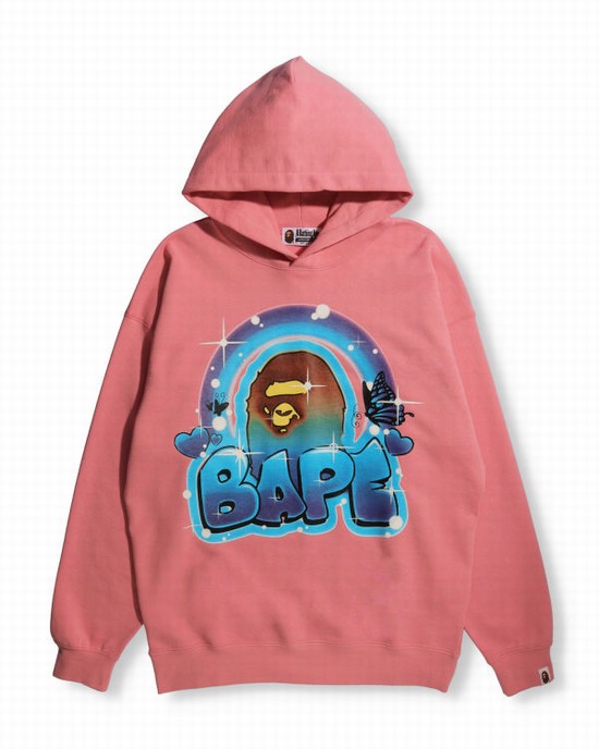 Sudadera Con Capucha Bape Graffiti Oversized Pullover Mujer Rosas | 598743-KSO