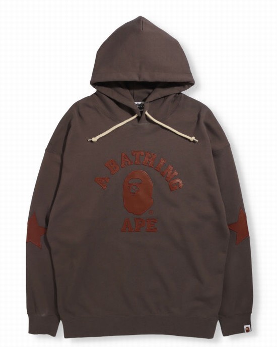 Sudadera Con Capucha Bape Patched Oversized Pullover Mujer Grises | 795806-HEU