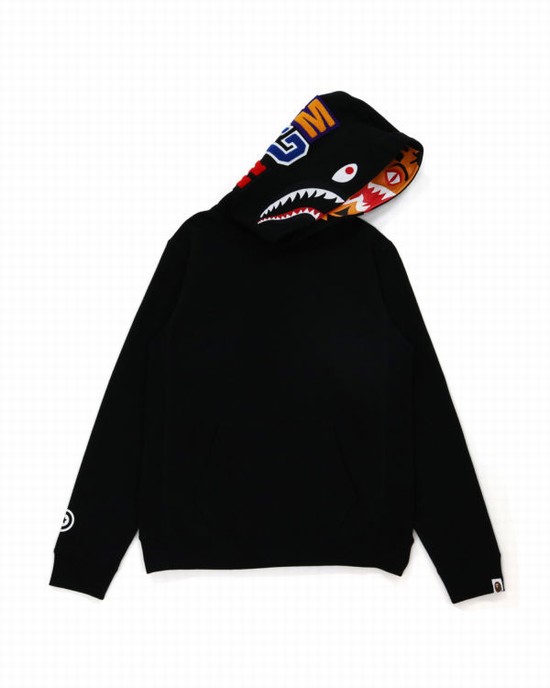 Sudadera Con Capucha Bape Shark Inside Tiger Pullover Mujer Negros | 635974-MTS