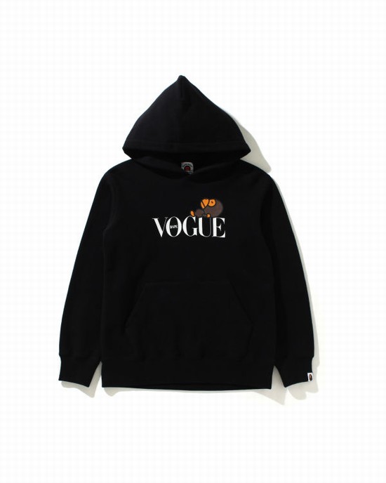 Sudadera Con Capucha Bape X Vogue Milo Pullover Niños Negros | 048591-NDL