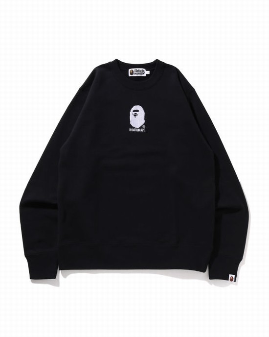 Sudaderas Bape By Bathing Ape Embroidery Hombre Negros | 014892-TEH