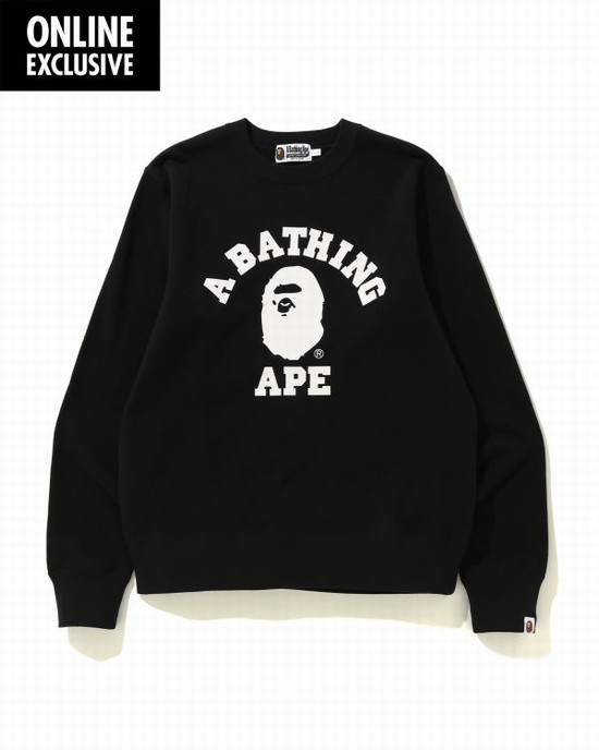 Sudaderas Bape College Hombre Negros | 108746-KQP