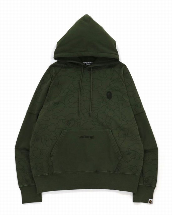 Sudaderas Bape Line 1st Camo Washed Relax Hombre Verdes | 831450-VHO