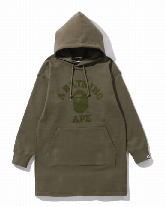 Vestido Bape Ape Head One Point Onepiece Mujer Verdes Claro | 130468-IAS