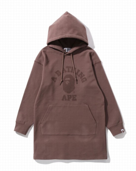 Vestido Bape Ape Head One Point Onepiece Mujer Marrom | 901536-OHS