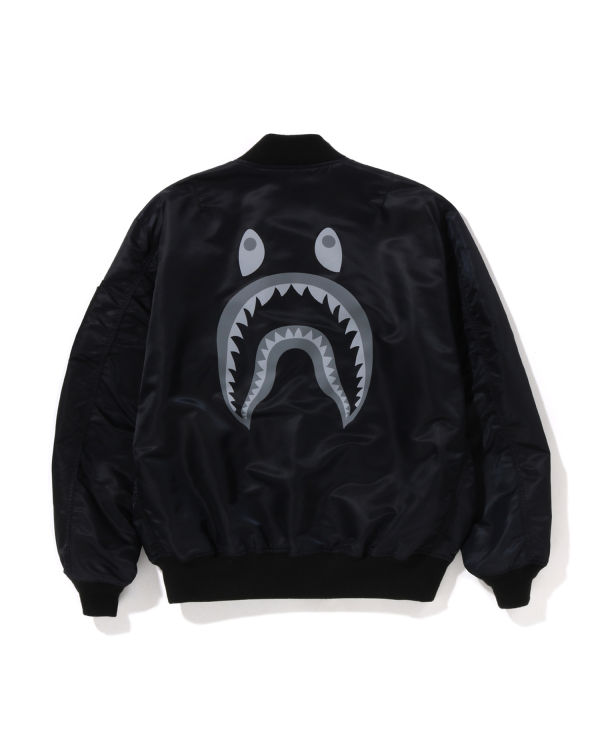 Abrigos Bape Shark Loose Fit MA-1 Hombre Negros | 907354-EGI