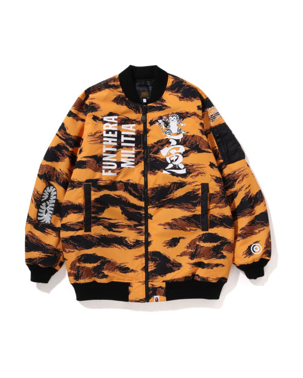 Abrigos Bape Tiger Camo Long MA-1 Hombre Naranjas | 851072-CAO