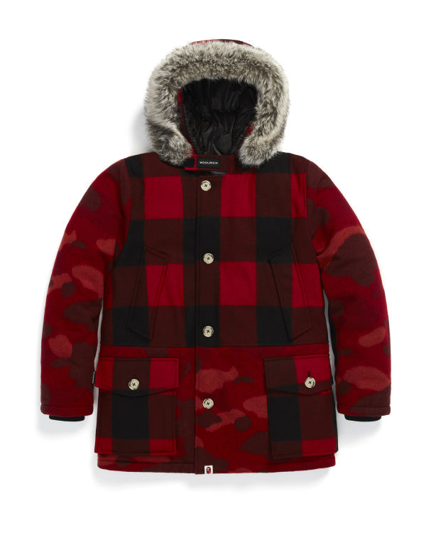 Anorak Bape X Woolrich Arctic Hombre Rojos Claro | 649703-HMR