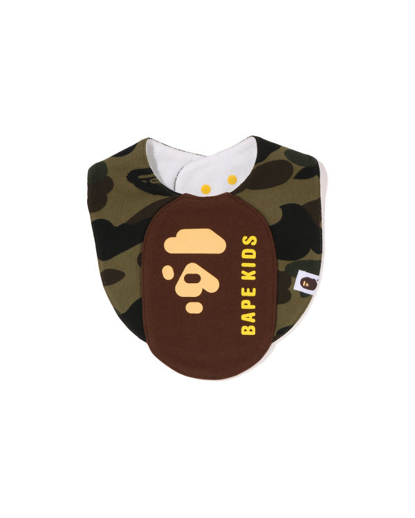 Babero Bape 1st Camo Ape Head Motif Niños Verdes | 078265-IDL