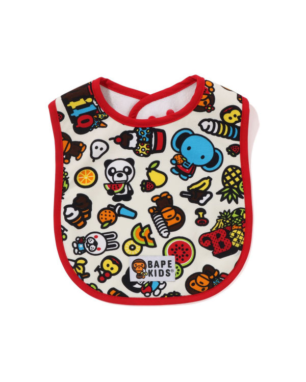 Babero Bape Milo Mixed Fruit Niños Creme | 106475-VRC