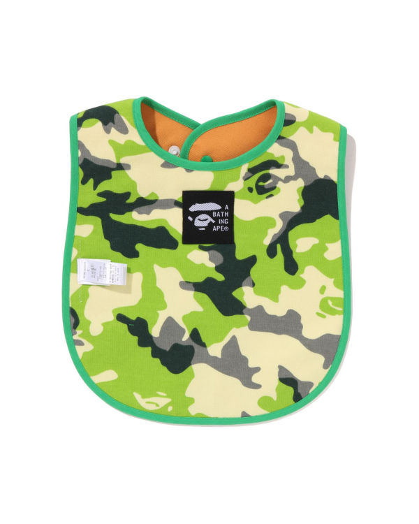 Babero Bape Woodland Camo Milo Fishing Print Reversible Niños Verdes | 216490-NSZ