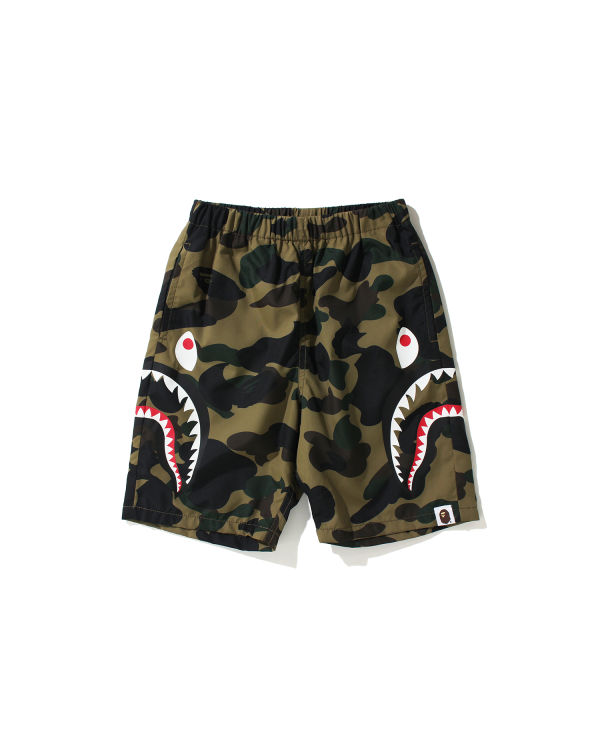 Bermudas Bape 1st Camo Side Shark Beach Niños Verdes | 679513-RUX