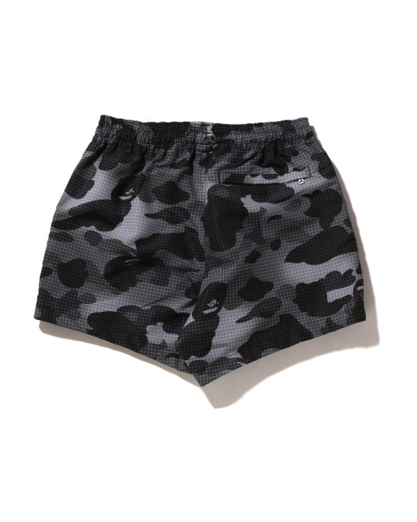 Bermudas Bape Grid Camo Mujer Negros | 723584-MBE