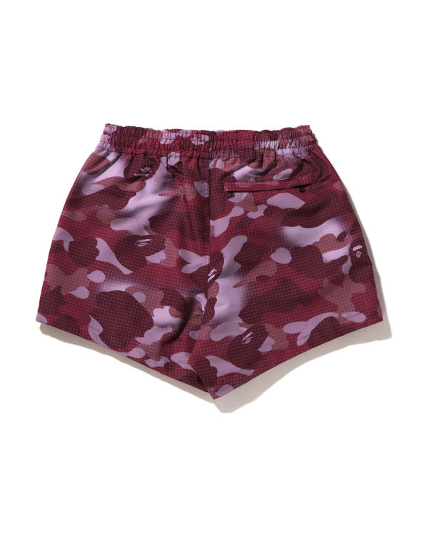 Bermudas Bape Grid Camo Mujer Rojos Oscuro | 461950-SDH