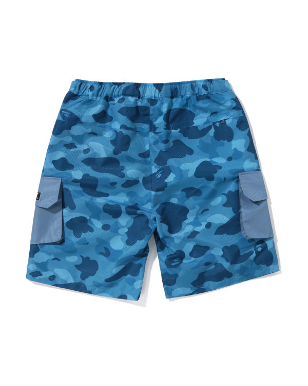 Bermudas Bape Honeycomb Camo Cargo Hombre Azules Claro | 157634-BAS