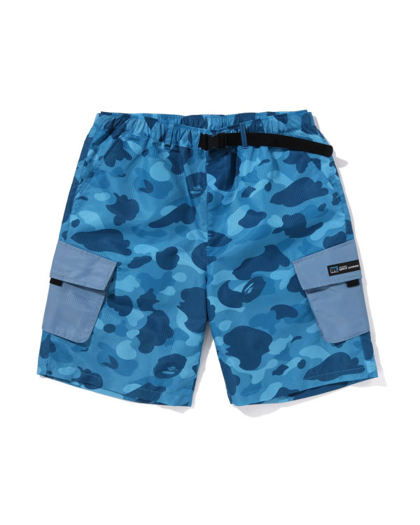 Bermudas Bape Honeycomb Camo Cargo Hombre Azules Claro | 157634-BAS