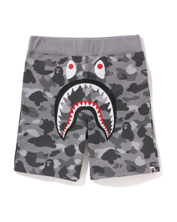 Bermudas Bape Honeycomb Camo Shark Hombre Grises | 153260-TCG