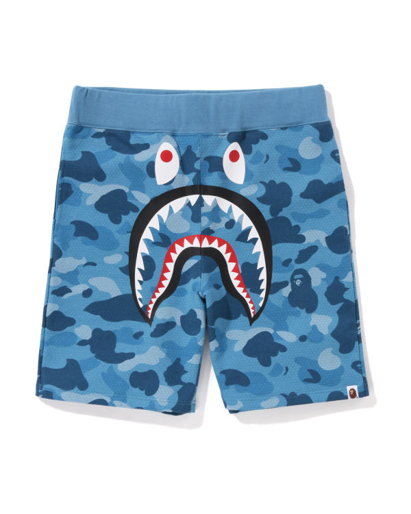 Bermudas Bape Honeycomb Camo Shark Hombre Azules Claro | 317602-SOL