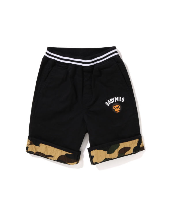 Bermudas Bape Milo 1st Camo Cuffed Niños Negros | 643528-ZNP