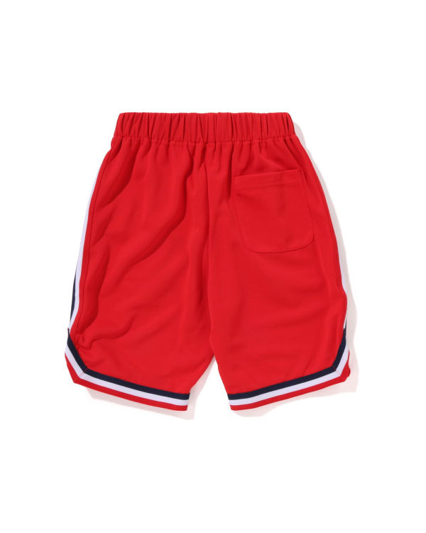 Bermudas Bape Multi Print Basketball Niños Rojos Claro | 398102-GNM