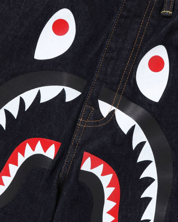 Bermudas Bape Shark Denim Hombre Azules | 025967-RVN