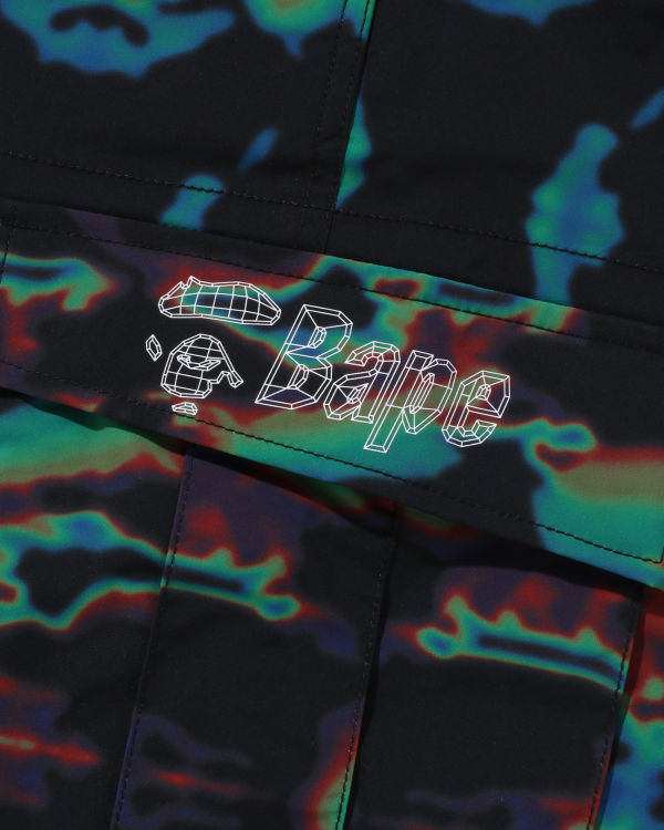 Bermudas Bape Thermography Cargo Hombre Negros | 581692-QOW