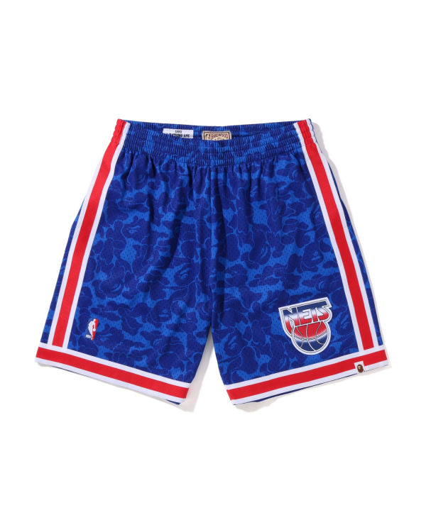 Bermudas Bape X M&N Brooklyn Nets Jersey Hombre Azules | 189246-PIS