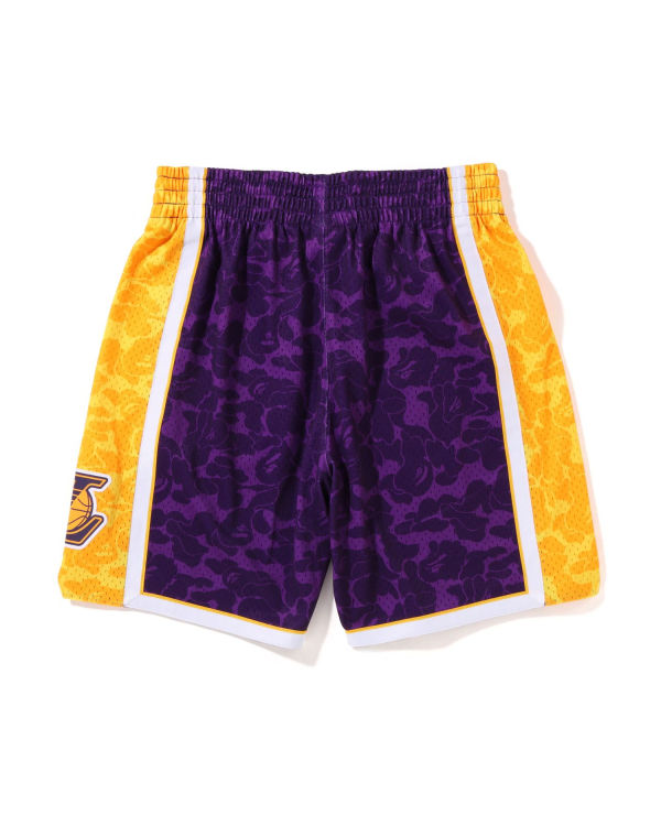 Bermudas Bape X M&N Los Angeles Lakers Jersey Hombre Morados | 759483-MKB