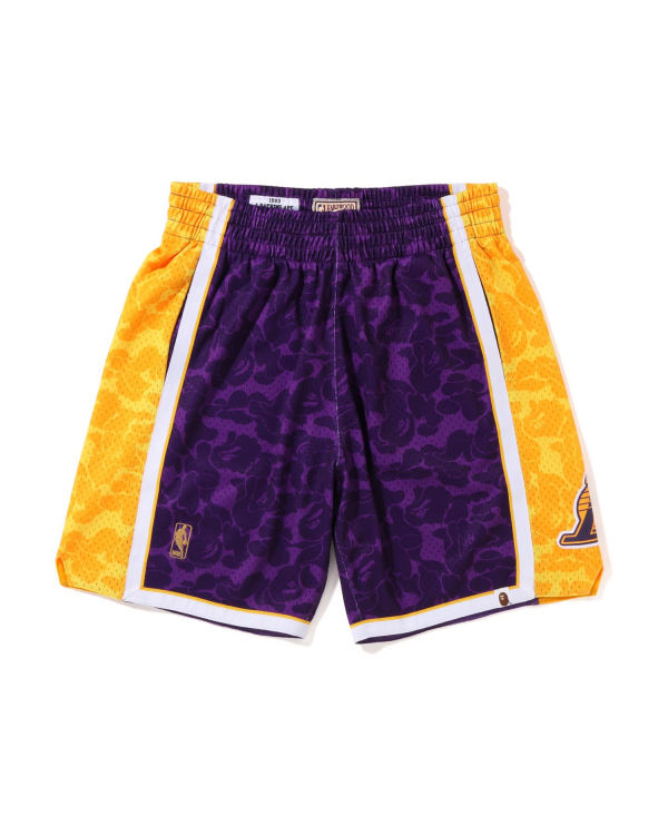 Bermudas Bape X M&N Los Angeles Lakers Jersey Hombre Morados | 759483-MKB