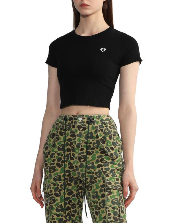 Blusas Bape Cropped logo Mujer Negros | 872341-VPB