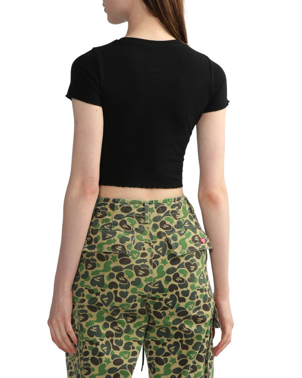 Blusas Bape Cropped logo Mujer Negros | 872341-VPB