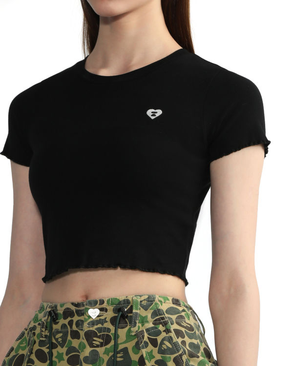 Blusas Bape Cropped logo Mujer Negros | 872341-VPB