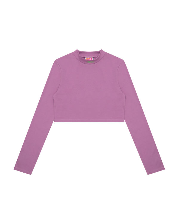 Blusas Bape Cropped turtle neck Mujer Morados | 248650-EVC