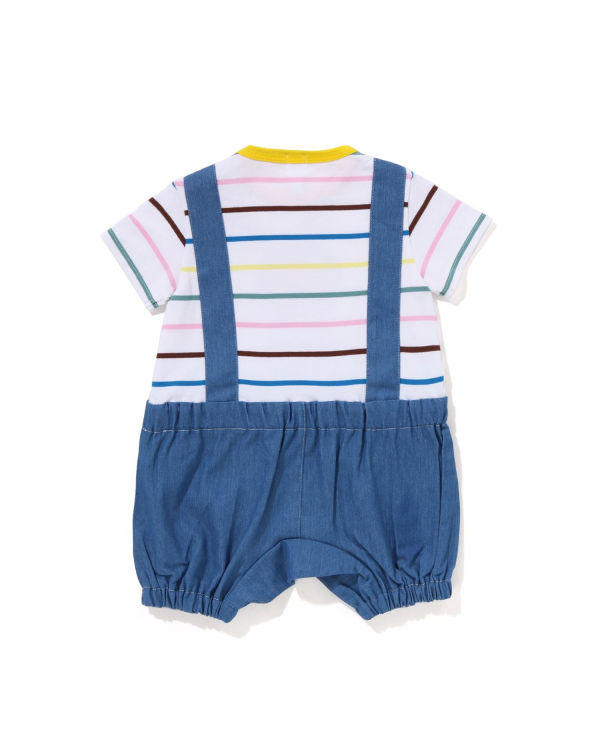 Bodysuit Bape Hoop Milo Suspenders Layered Rompers Niños Blancos | 043162-UEH