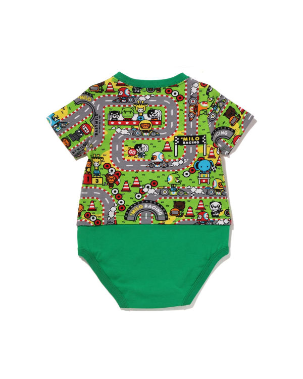 Bodysuit Bape Milo Carreras Niños Turquesa | 819046-VRD