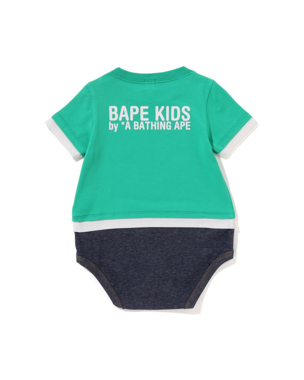 Bodysuit Bape Milo Face Layered Niños Verdes Claro | 653247-HQW