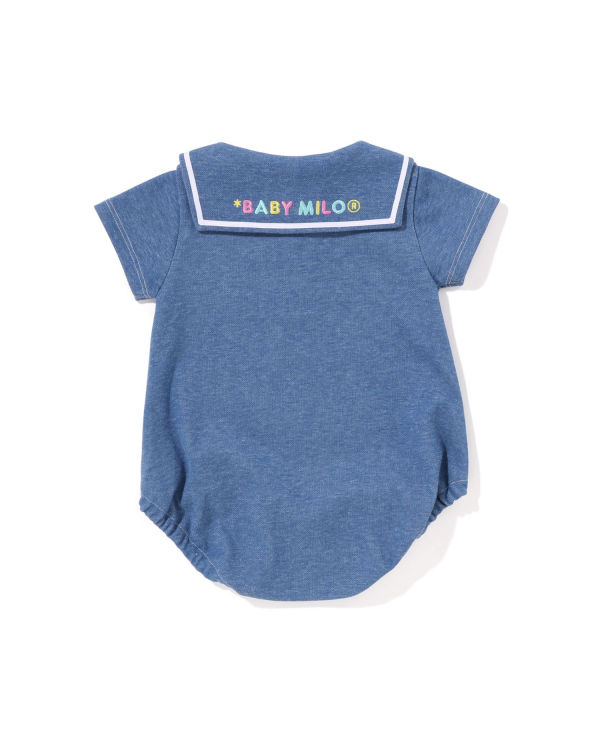 Bodysuit Bape Milo Jersey Denim Sailor Collar Niños Azules | 278350-OUK