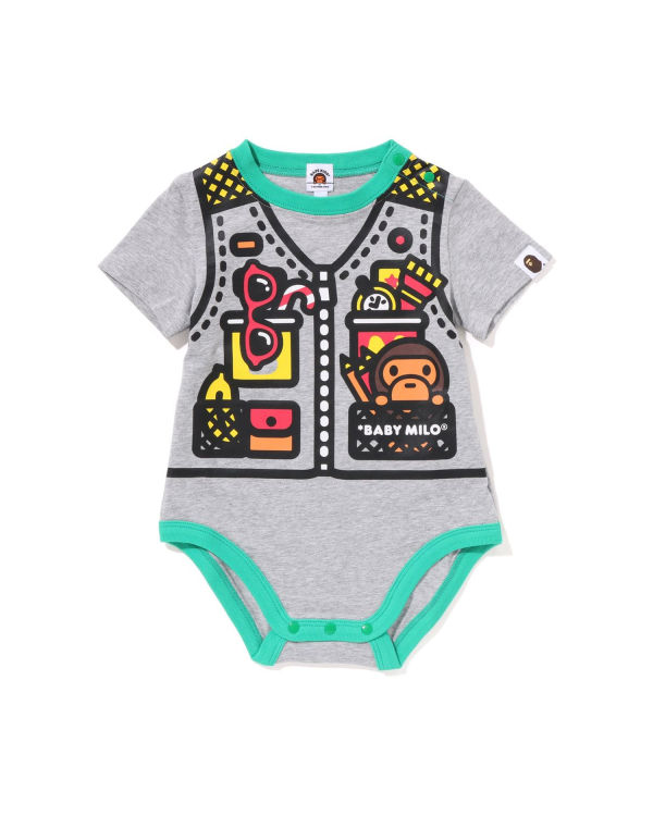 Bodysuit Bape Milo print Niños Grises | 265971-AFU