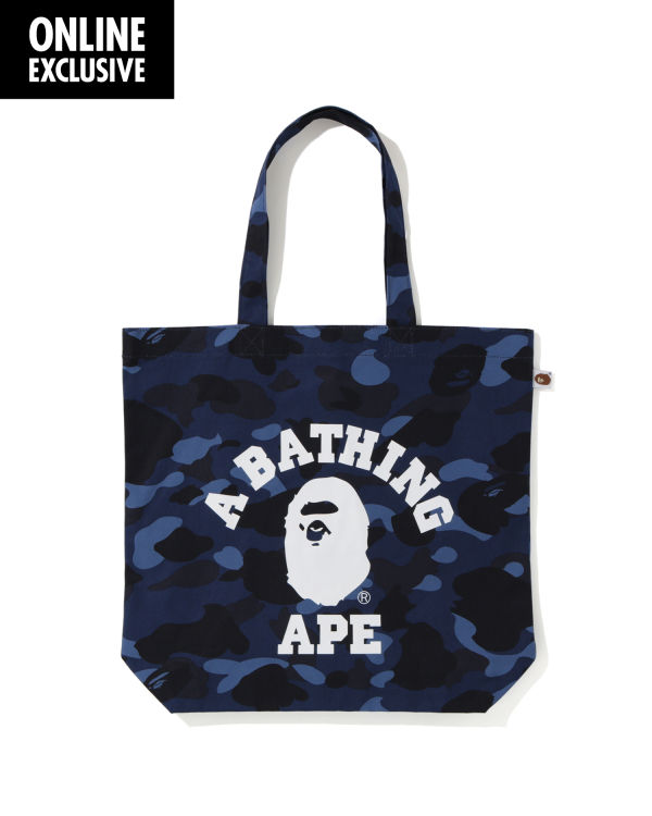 Bolso Tote Bape Colour Camo College Hombre Azul Marino Azules | 438510-ZNC