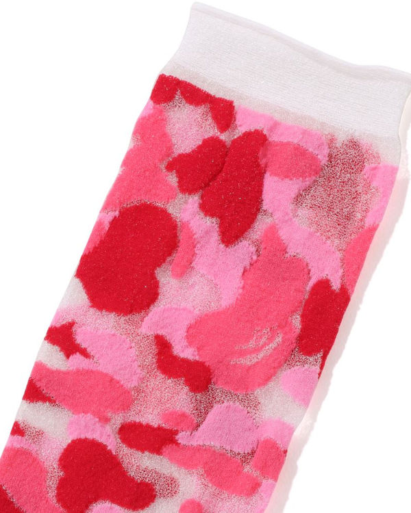 Calcetines Bape ABC Camo Clear Mujer Rosas | 587342-GLM