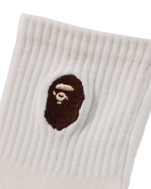 Calcetines Bape Ape Head Acanalado Niños Blancos | 382094-OTG